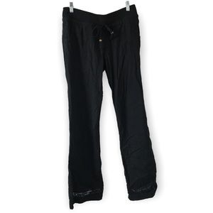 Love tree black linen blend boho pants